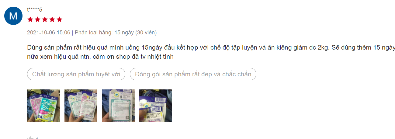 Viên uống giảm cân dhc