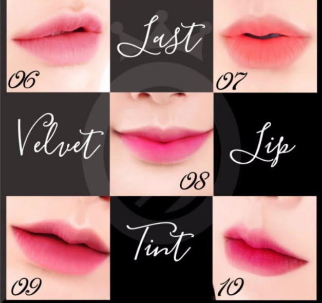 Bảng màu son BBIA Last Velvet Lip Tint Ver 2