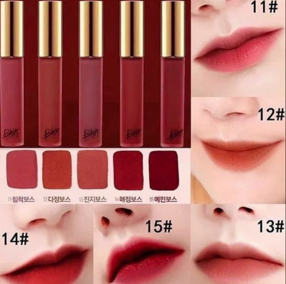 Bảng màu son BBIA Last Velvet Lip Tint Ver 3