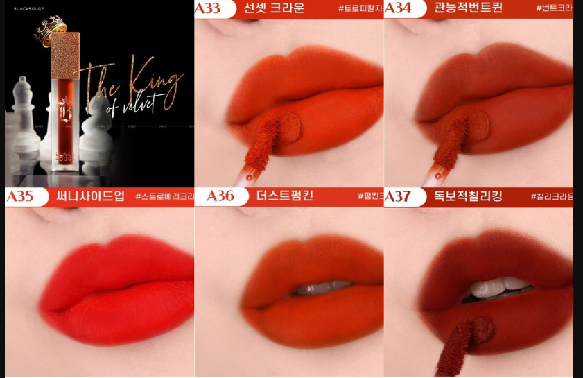Bảng màu son Black Rouge Ver 7 Velvet Crown