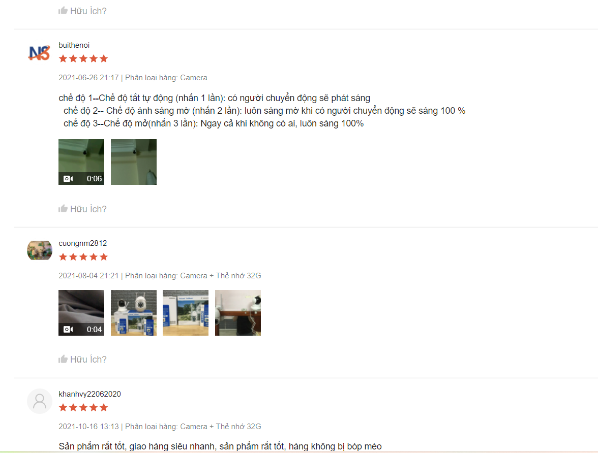 Đánh giá người mua hàng trên Shopee