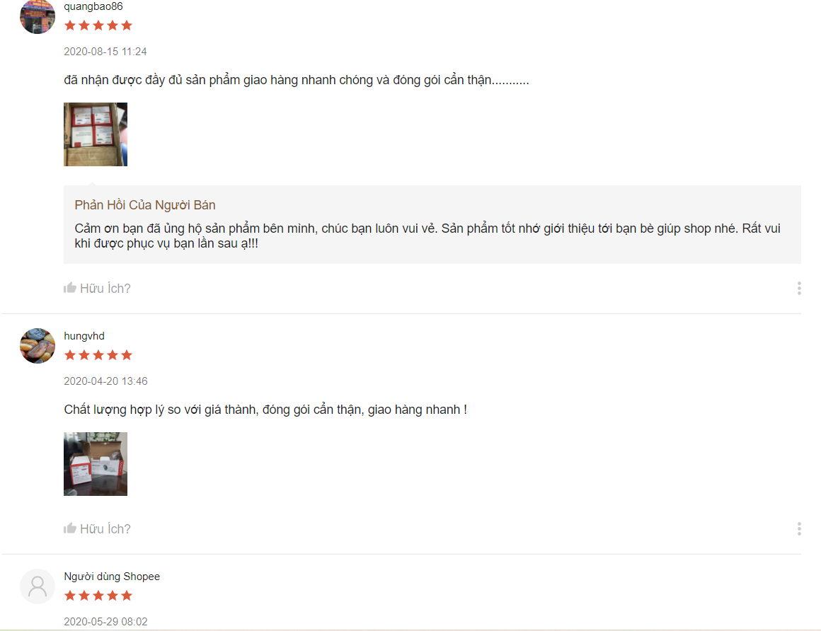 Đánh giá mua hàng trên Shopee