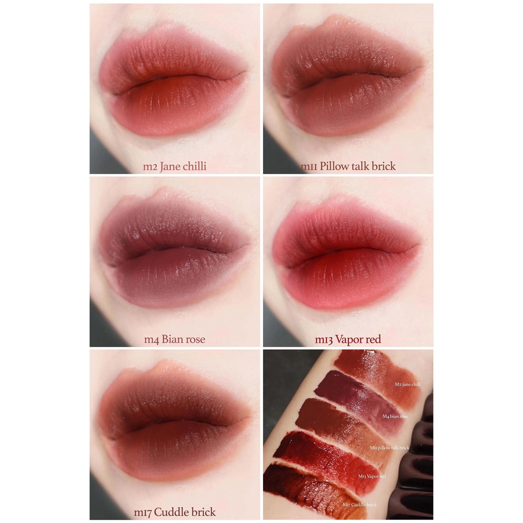 Bảng màu son Merzy Noir In The Mellow Tint