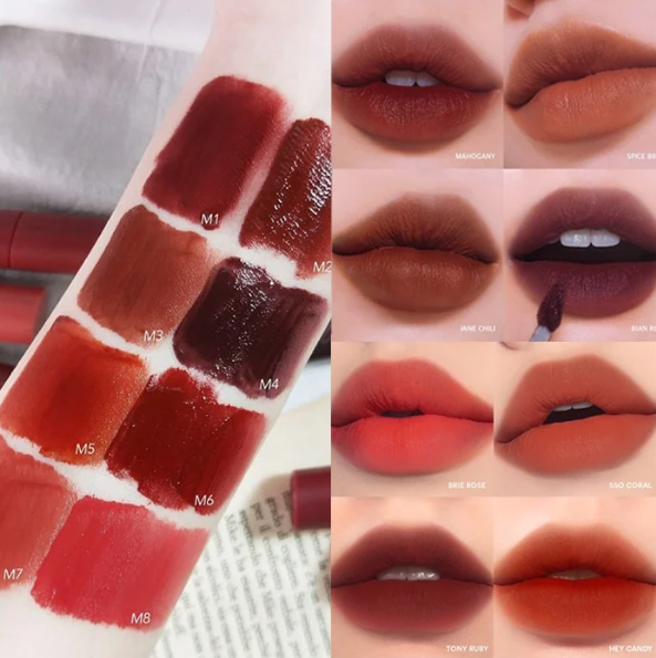 Bảng màu son Merzy Bite The Beat Mellow Tint