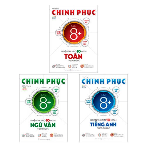 Combo Chinh Phục Luyện Thi Vào 10 Toán Văn Anh