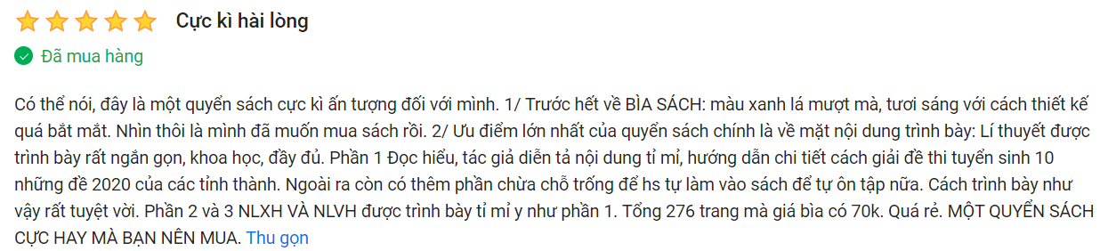 sách ôn thi vào lớp 10