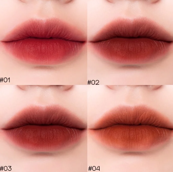 Bảng màu son kem Romand Milk Tea Velvet version 1