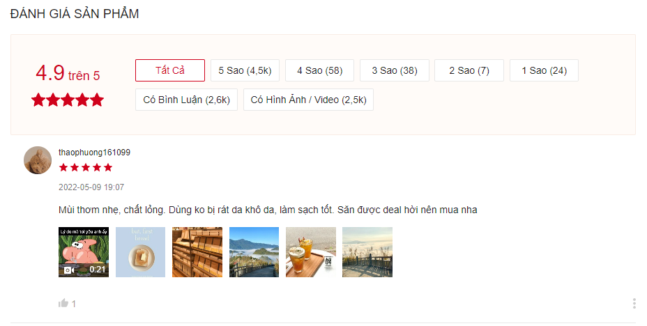 Đánh giá của khách hàng về nước tẩy trang Garnier