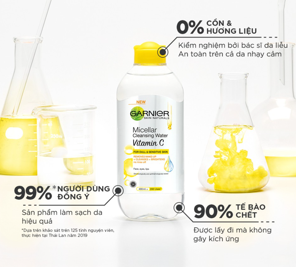 Review nước tẩy trang Garnier nắp vàng