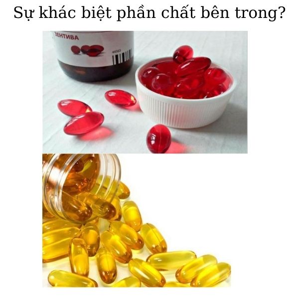 sự khác biệt vitamin e đỏ và vàng