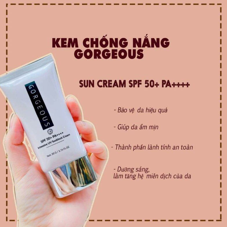 kem chống nắng Gorgeous