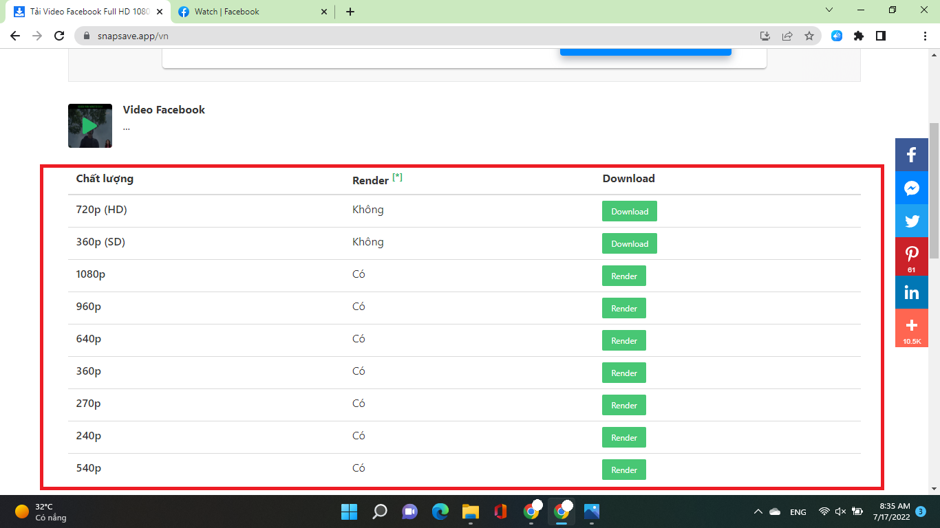 Cách lưu video trên Facebook với máy tính
