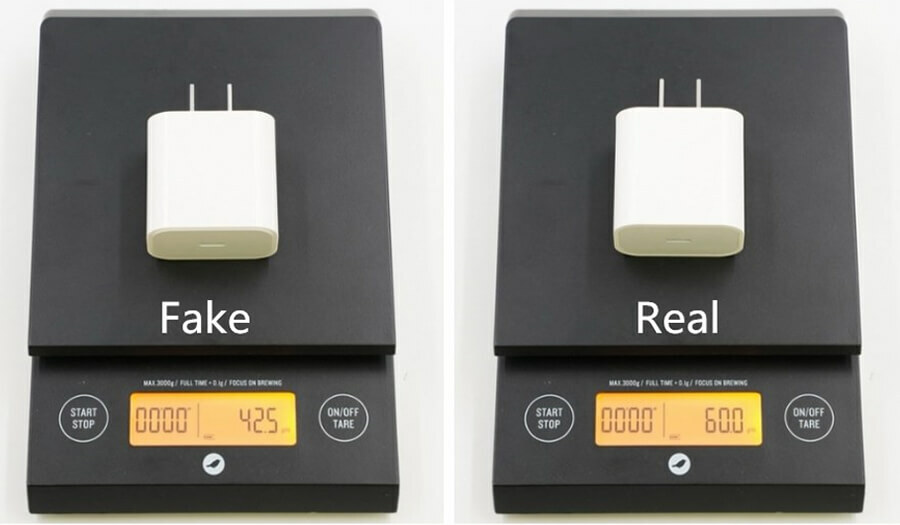 phân biệt sạc nhanh iphone chính hãng