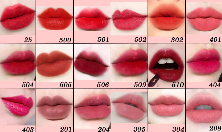 Bảng màu son Gucci Rouge À Lèvres 