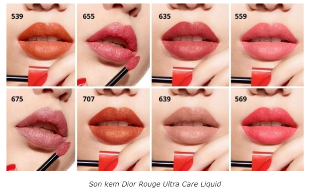 Bảng màu son dior